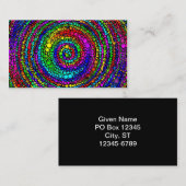 虹のドット付き緩和曲線 名刺 (正面/裏面)