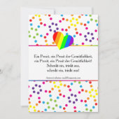 虹のドット 招待状 (正面)