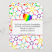 虹のドット 招待状 (正面/裏面)