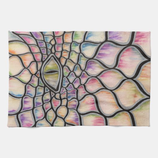 虹のドラゴン キッチンタオル (横)