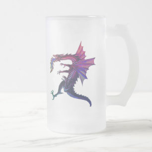 虹のドラゴン フロストグラスビールジョッキ