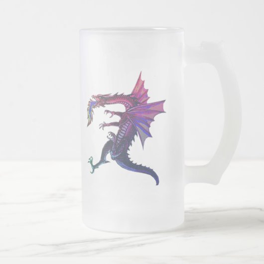 虹のドラゴン フロストグラスビールジョッキ (右)