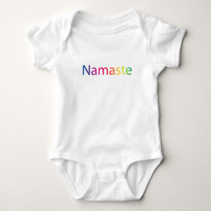 虹のナマステのオーガニックな綿Onsie ベビーボディスーツ