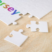 虹のニュージャージーの地図 ジグソーパズル (側面)