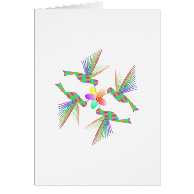 虹のハミングバキスをするーズの花 (正面)