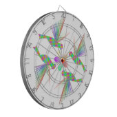 虹のハミングバキスをするーズの花 ダーツボード (正面左)
