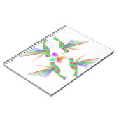 虹のハミングバキスをするーズの花 ノートブック (左側)