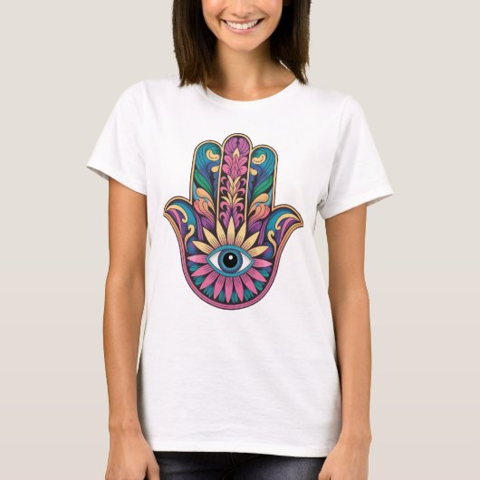 虹のハムサハンド Tシャツ (正面)