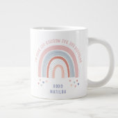 虹のハートかわいい教室のバレンタインデー ジャンボコーヒーマグカップ (右)