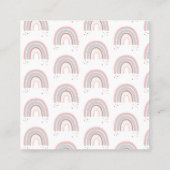 虹のハートかわいい教室バレンタイン スクエア名刺 (裏面)