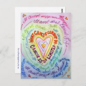 虹のハートがががはがきを作れないこと ポストカード (正面/裏面)