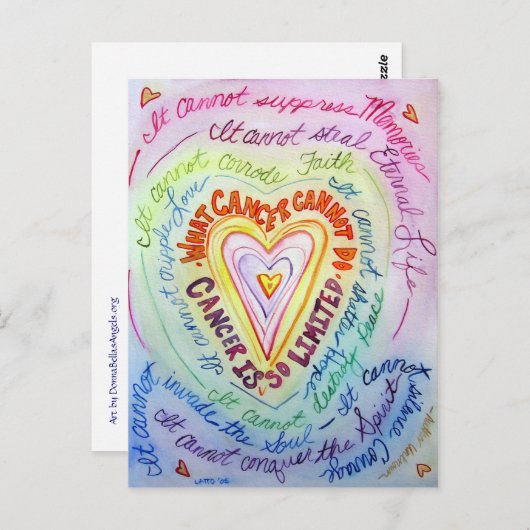 虹のハートがががはがきを作れないこと ポストカード (正面/裏面)