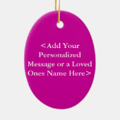 虹のハートがんがオーナメントできカスタマイズない セラミックオーナメント (裏面)