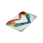 虹のハートとして絵を描かれる手 バスマット (アングル)