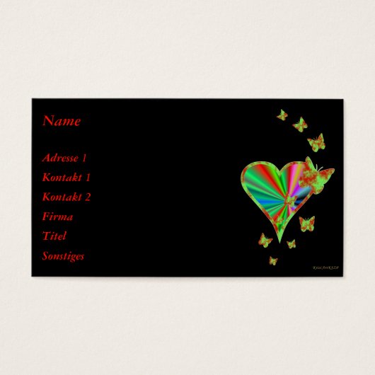 虹のハートと蝶 (正面)