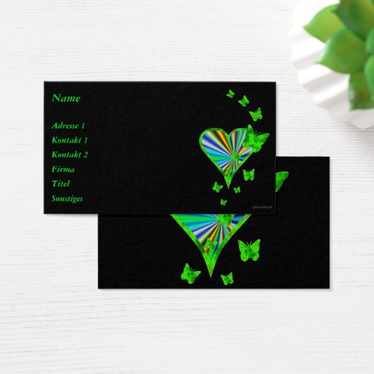 虹のハートと蝶 (デスク)