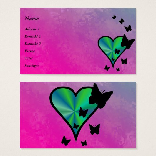 虹のハートと蝶 (正面&裏面)