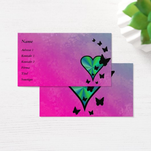 虹のハートと蝶 (デスク)