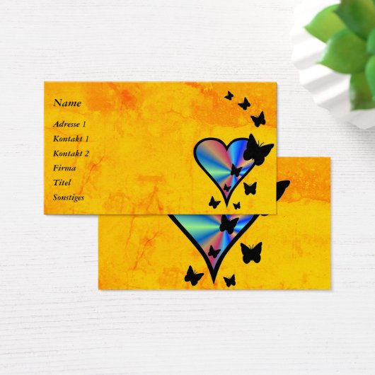 虹のハートと蝶 (デスク)