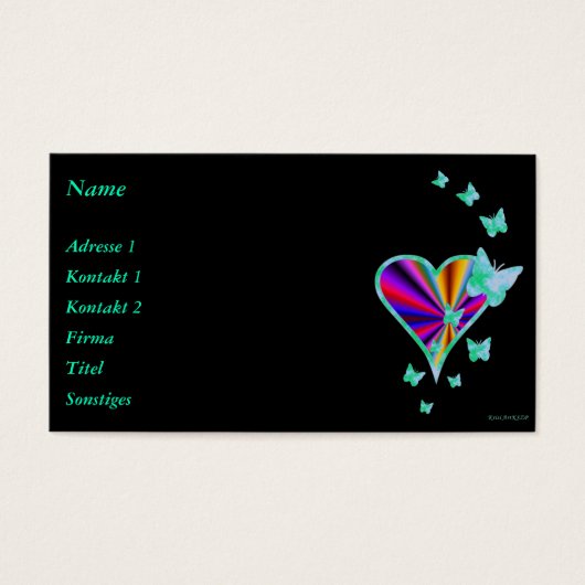 虹のハートと蝶 (正面)