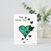 虹のハートと蝶 ポストカード (スタンド正面)