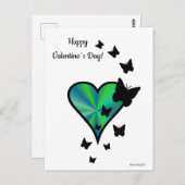 虹のハートと蝶 ポストカード (正面/裏面)