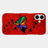 虹のハートと蝶 Case-Mate iPhoneケース (裏面 (横))