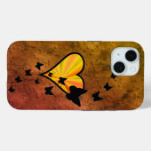 虹のハートと蝶 Case-Mate iPhoneケース (裏面 (横))