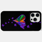 虹のハートと蝶 Case-Mate iPhoneケース (裏面 (横))