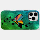 虹のハートと蝶 Case-Mate iPhoneケース (裏面 (横))