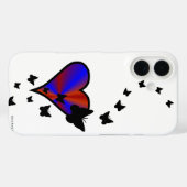 虹のハートと蝶 Case-Mate iPhoneケース (裏面 (横))