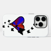 虹のハートと蝶 Case-Mate iPhoneケース (裏面 (横))
