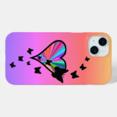 虹のハートと蝶 Case-Mate iPhoneケース (裏面 (横))