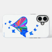 虹のハートと蝶 Case-Mate iPhoneケース (裏面 (横))