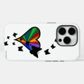 虹のハートと蝶 Case-Mate iPhoneケース (裏面 (横))