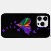 虹のハートと蝶 Case-Mate iPhoneケース (裏面 (横))