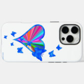 虹のハートと蝶 Case-Mate iPhoneケース (裏面 (横))
