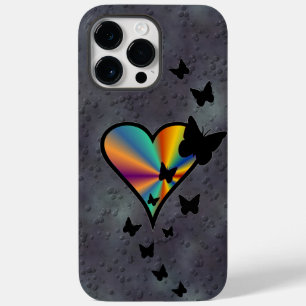 虹のハートと蝶 Case-Mate iPhone 14 PRO MAXケース