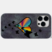 虹のハートと蝶 Case-Mate iPhoneケース (裏面 (横))