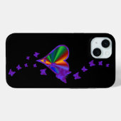 虹のハートと蝶 Case-Mate iPhoneケース (裏面 (横))