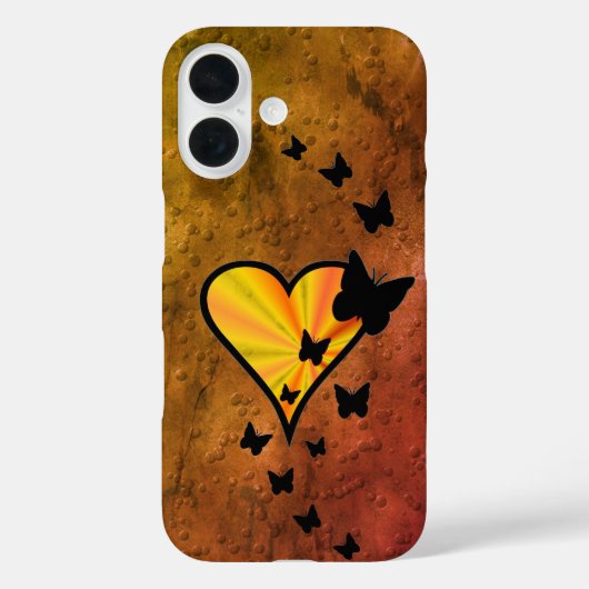 虹のハートと蝶 Case-Mate iPhoneケース (裏面)