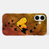 虹のハートと蝶 Case-Mate iPhoneケース (裏面 (横))