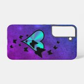 虹のハートと蝶 SAMSUNG GALAXYケース (裏面横)