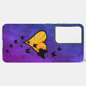 虹のハートと蝶 SAMSUNG GALAXYケース (左側面)