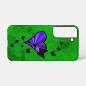 虹のハートと蝶 SAMSUNG GALAXYケース (裏面横)