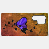 虹のハートと蝶 SAMSUNG GALAXYケース (裏面横)