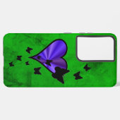 虹のハートと蝶 SAMSUNG GALAXYケース (左側面)