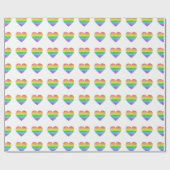 虹のハートの包装紙 ラッピングペーパー (フラット)