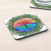 虹のハートの木 コースター (左側)