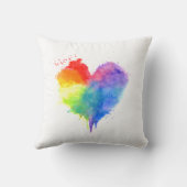 虹のハートの枕 クッション (裏面)